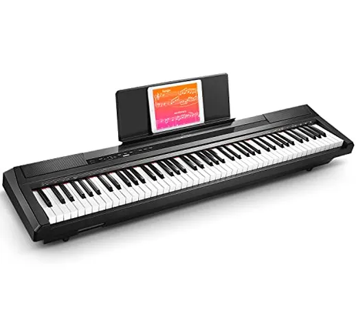 Donner Pianoforte Digitale 88 Tasti Pesati con Pedale, Sorgente Audio Premium, Portatile P...