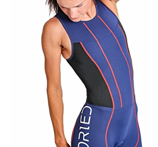 SUNDRIED Womens Premium imbottito Triathlon Tri Suit compressione Duathlon Esecuzione Nuot...