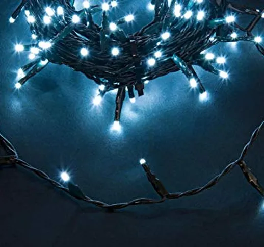 Luci per Albero di Natale a Led, Catena con Giochi di Luce, Decorazioni Natalizie a Luce C...