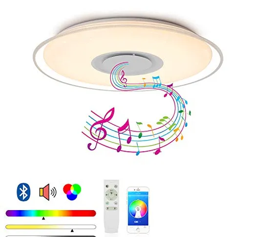 Firebird Starr Sky, plafoniera a LED con altoparlante Bluetooth, app per smartphone, telec...