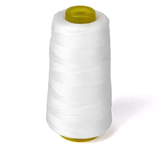 3000 iarde di filo per macchina da cucire industriale in poliestere filo coni (bianco)