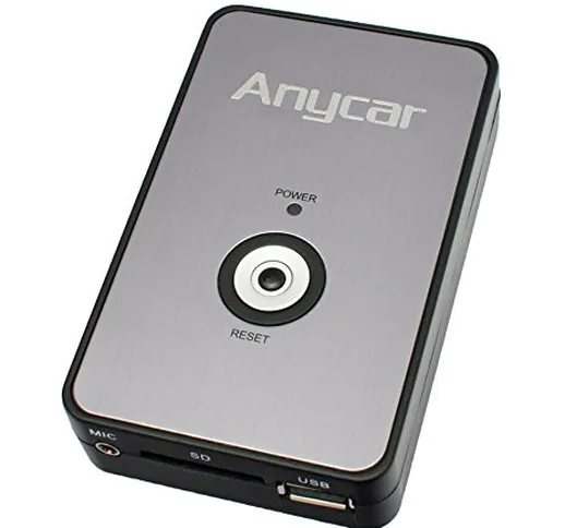 ANYCAR - Adattatore per autoradio con interfaccia USB, SD, AUX, MP3, per Volkswagen MCD, M...