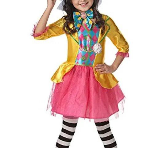 Rubie's, costume da bambina ufficiale Disney, il cappellaio matto di Alice nel paese delle...