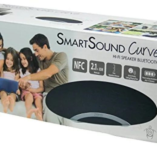 MEDIACOM Sistema Audio Portatile SmartSound Curve Bluetooth/NFC Slot MicroSD colore Nero