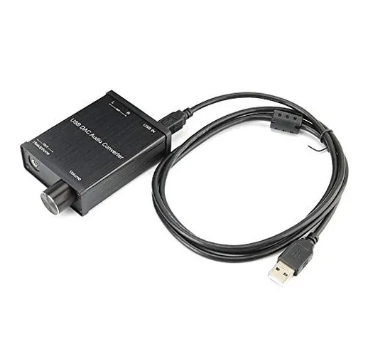 Convertitore Audio, Adattatore per convertitore Audio DAC Plug & Play Scheda Audio USB GV-...