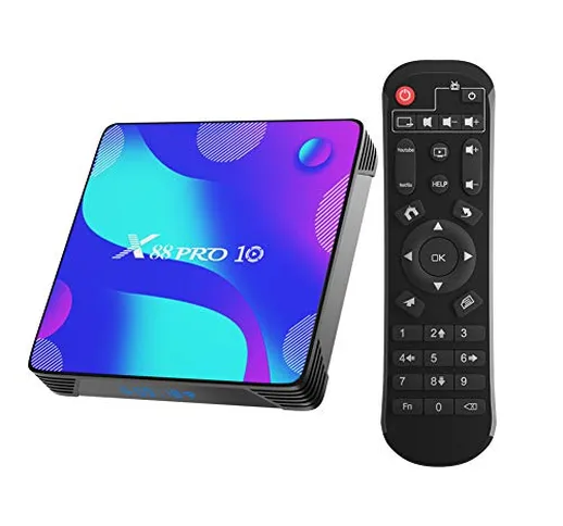 Android TV BOX, X10 Android 11.0 Smart Box 4GB RAM 32GB ROM RK3318 Quad-Core 64bit Cortex-...