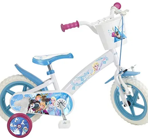 Toimsa Disney Princess Frozen 680 EN71 - Bicicletta da Bambino con Licenza Frozen da 12 Po...