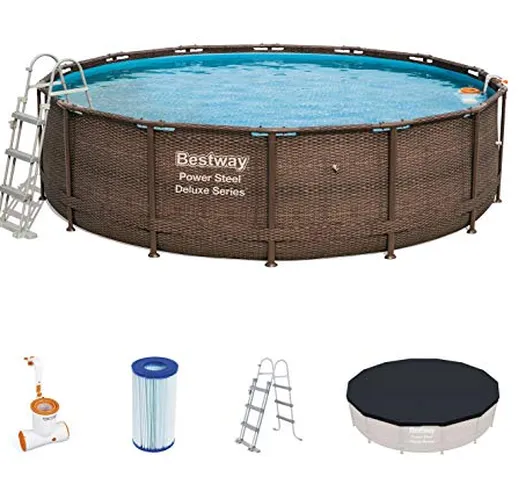 Bestway 56664 piscina fuori terra Piscina con bordi Piscina rotonda 13030 L Marrone