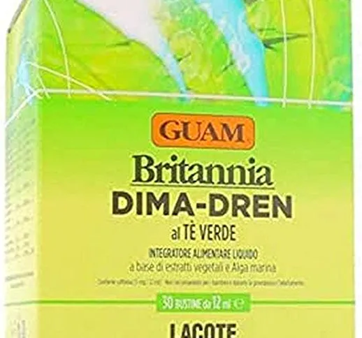 Guam Dima-Dren al Tè Verde Integratore Alimentare Estratti Vegetali e Alga Marina, Metabol...