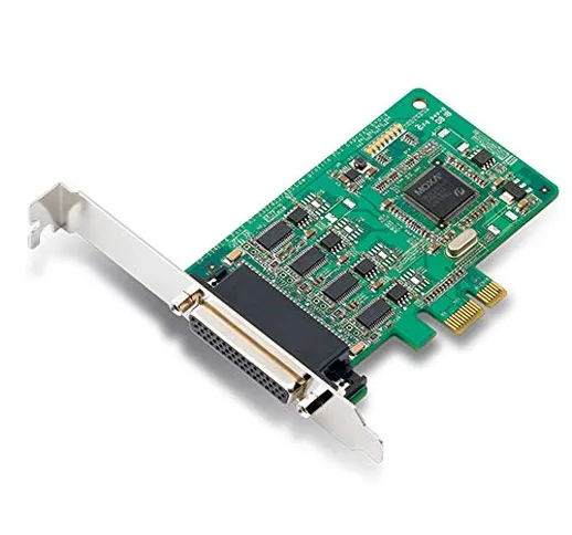 Moxa 4-Port RS-232/422/485 Low Profile PCI Express x1 Serial Board (Includes DB9 Male Cabl...