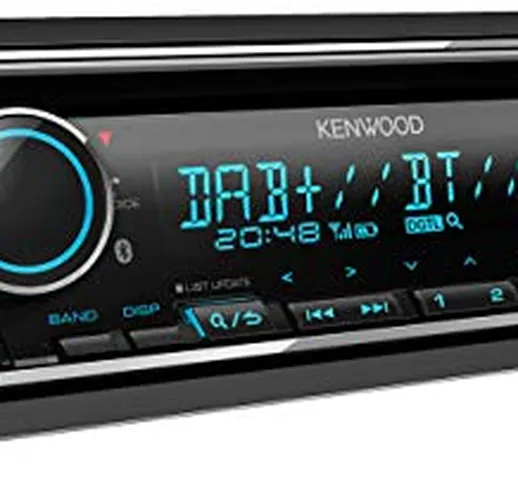 Kenwood KDC-BT740DAB Sintolettore CD/USB/Bluetooth. Dab+ con Antenna Dab Inclusa e Bluetoo...