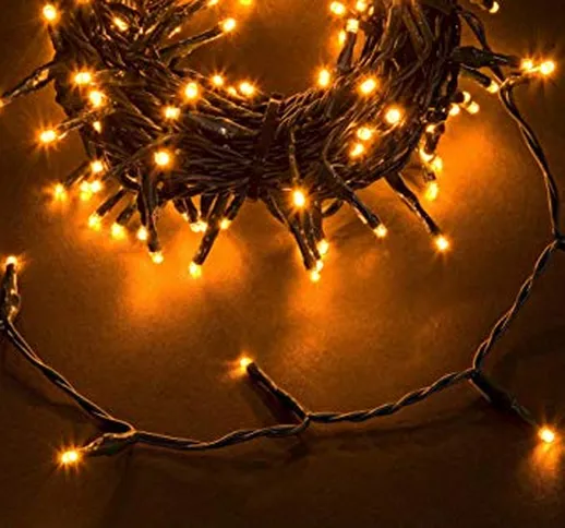 Luci per Albero di Natale a Led, Catena con Giochi di Luce, Decorazioni Natalizie a Luce C...