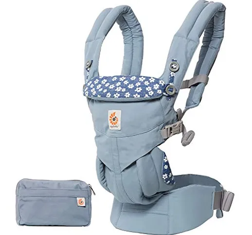 Ergo Baby alleskönner portabebè 4 in 1 posizioni Omni 360, con tasca porta Daisy, Blu