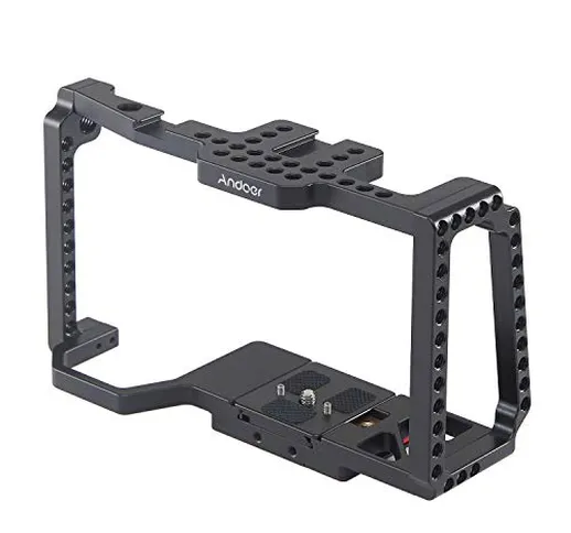 Andoer Cage Gabbia per Fotocamera compatibile con Blackmagic Pocket Cinema Camera 4K / 6K...