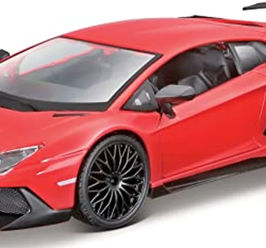 Bburago Lamborghini Aventador Lp750-4Sv Scala 1/24 Modellismo Auto, Multicolore, 489399321...