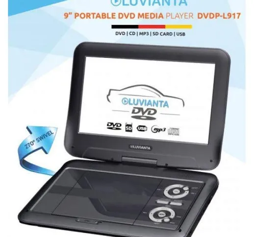 Luvianta DVDP-L918 lettore DVD/Blu-Ray portatile Portable DVD player Da tavolo Nero 22,9 c...
