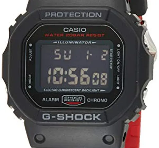 Casio G-SHOCK Orologio 20 BAR, Nero, Digitale, Uomo, DW-5600HR-1ER