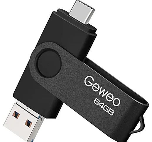 Chiavetta USB 64 GB 3.0, 3 in 1 Type C Pennetta USB 64 giga Tipo C/Micro USB/USB 3.0 Imper...
