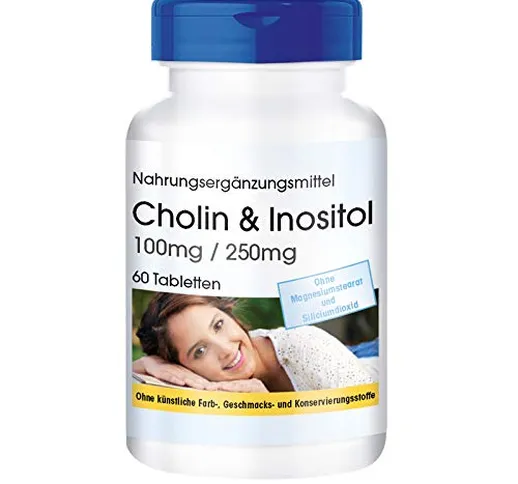 Colina & Inositolo - Colina 100 mg/Inositolo 250 mg - Vegan - 60 Compresse
