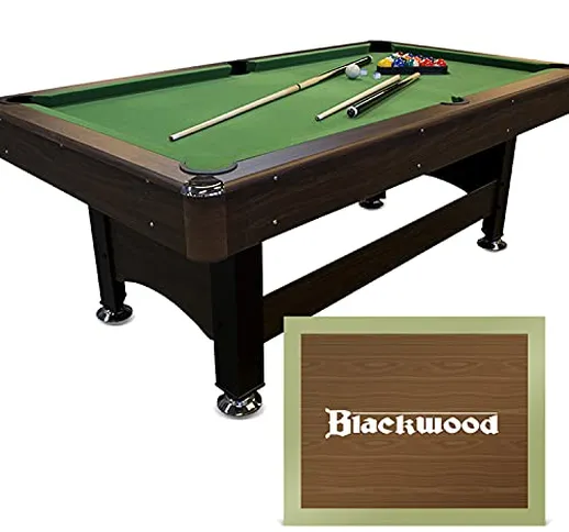 Blackwood Tavolo da Biliardo Professionale Basic 6' – Incl. Set di Stecche, Palle, Triango...