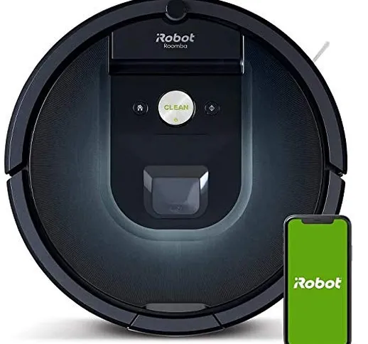 iRobot Roomba 981 Robot aspirapolvere WiFi, Power-Lifting, 2 spazzole in gomma multi-super...