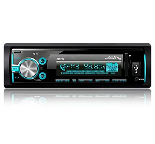 Radio Audiocore AC9720 B APT-X MP3/WMA/USB/RDS/SD ISO Bluetooth Multicolore
