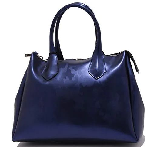 1498J borsa donna GUM bauletto blue camouflage big bag woman SENZA TRACOLLA [ONE SIZE]