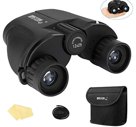 Binocolo compatto, Achort 12x25 Leggero Binocolo Portabile Telescopio con Sacchetto di Tra...