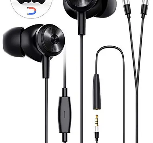 Auricolari, Bluedio Li Auricolari Cablati Auricolari Magnetici In-ear con Microfono, Isola...