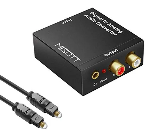 MISOTT Audio Digitale a Convertitore di Analog DAC, SPDIF Toslink Coaxial a Analog Stereo...