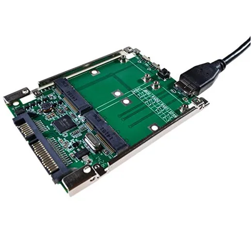 Miwaimao 2.5" SATA III to Dual Mini SATA USB 3.0 to 2 mSATA SSD Raid Controller Card Conve...