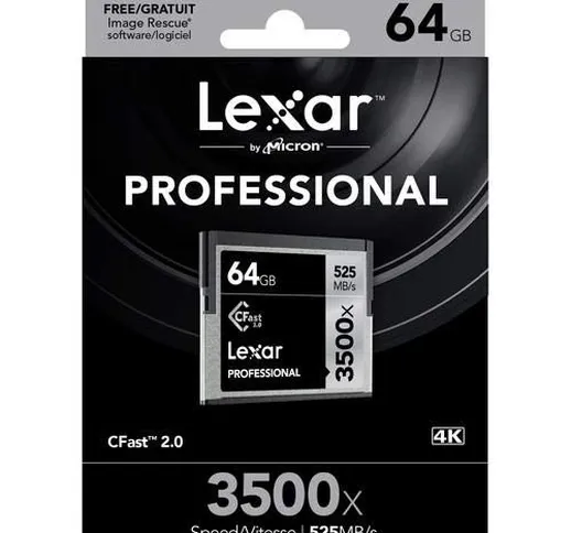 Lexar CFast 2.0, 64GB Memoria Flash CompactFlash