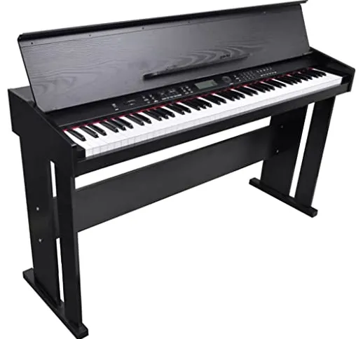 vidaXL Pianoforte Digitale con 88 Tasti e Leggio Strumento Musicale Tastiera