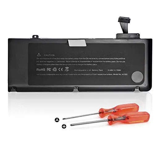 K KYUER 63.5WH A1322 Batteria per MacBook Pro 13" 13.3"A1278 (Mid 2009 2010 2012 Early 201...