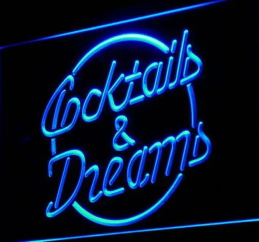 ADVPRO Insegna al Neon j098-b Cocktails & Dreams Bar Beer Wine Pub Light Sign