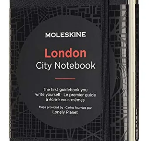 Moleskine City - Londra - Taccuino con Pagina Bianca e Righe, 9 x 14 cm, 220 Pagine, Nero