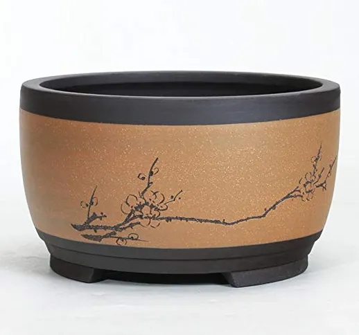 16LYP Vaso di fiori in ceramica rotonda Grande Media e Small Bonsai Vaso da fiori Vasi Pla...