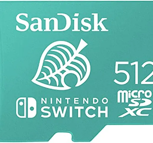 SanDisk microSDXC UHS-I Scheda per Nintendo Switch 512GB, Prodotto con Licenza Nintendo