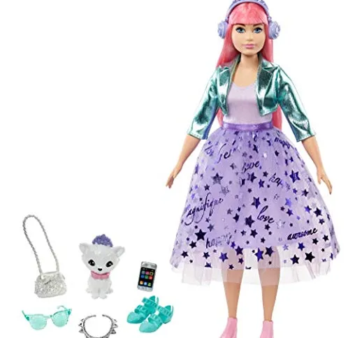 Barbie Princess Adventure, Bambola Daisy con Abito da Principessa e Tanti Accessori, Gioca...