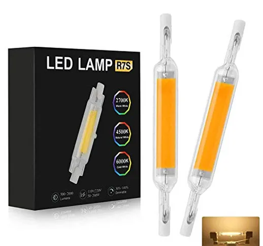 Lampadine LED R7S 78mm Dimmerabile, R7S LED 78mm 10W Lamp, R7S COB 10W Lampadina, LED 78mm...