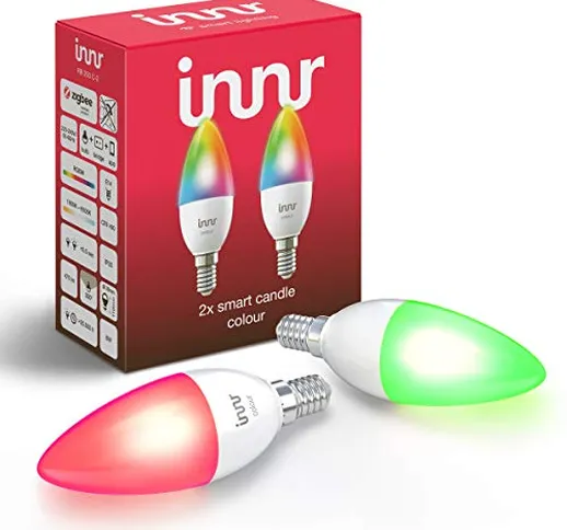 Innr E14 Color Lampadina LED, funziona con Philips Hue*, Alexa & Google (Hub Richiesto) Di...