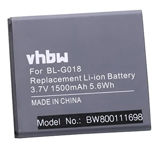 vhbw Li-Ion Batteria 1500mAh (3.7V) per cellulari e smartphone NGM Wemove Wilco sostituisc...