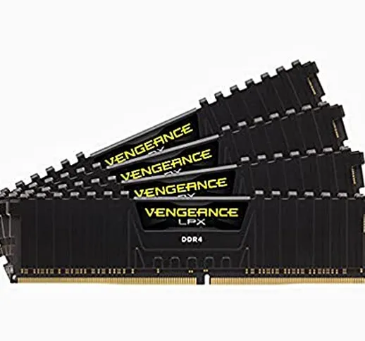 Kit di memoria desktop CORSAIR VENGEANCE LPX 32GB (4x8GB) DDR4 3600 (PC4-28800) C16 1.35V,...