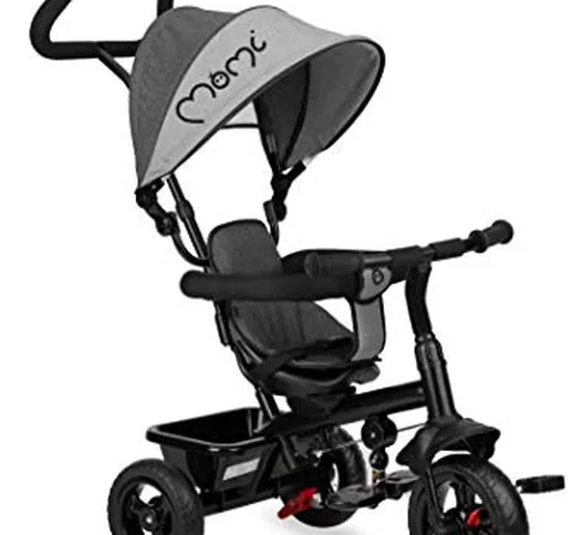 MOMI IRIS 5-in-1 triciclo per bambini con funzione di passeggino, per bambini da 9 mesi a...