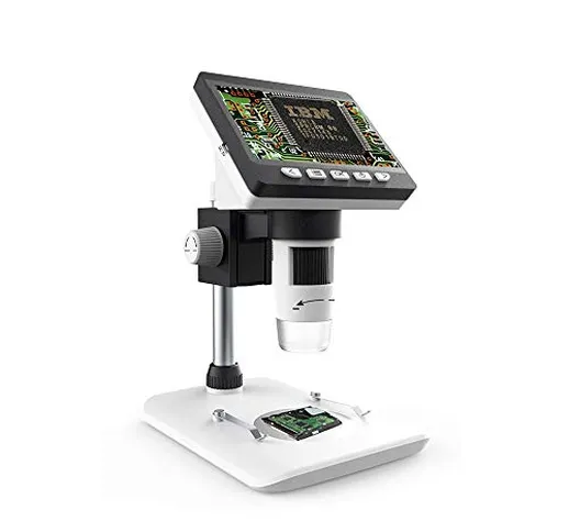 Microscopio digitale LCD 1000X, Lente d'ingrandimento HD da 4 pollici Bysameyee con acquis...