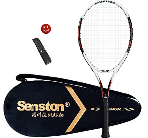 Senston Racchetta da Tennis, Inclusa Borsa da Tennis, overgrip da 1 Pezzo e 1 Ammortizzato...