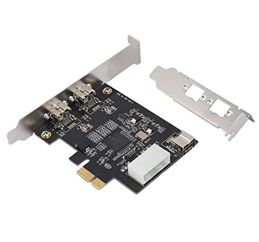 Oumij1 Adattatore per Scheda Controller PCIe PCI Express PCI E a 3 Porte 1394B Scheda Acqu...