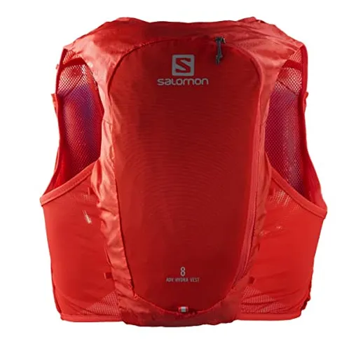 Salomon ADV Hydra 8 Gilet d'Idratazione Unisex, con Borraccia Morbida (2 x 500ml), Corsa,...