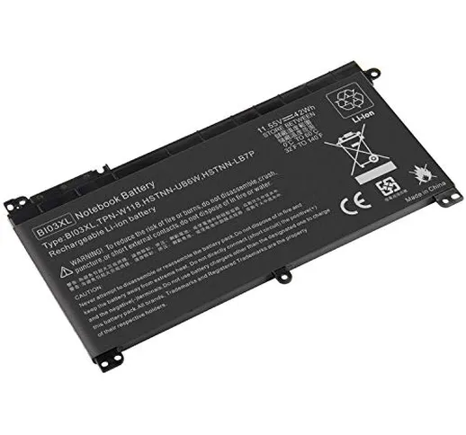 ARyee BI03XL Batteria compatibile con HP Pavilion X360 13-u000 m3-u000 13-u000 Stream 14-a...