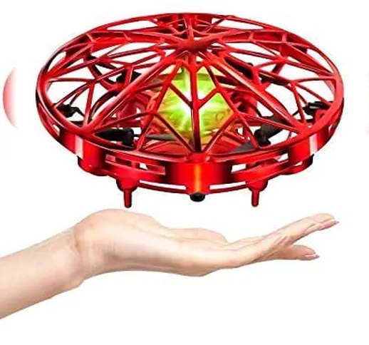 kizplays UFO Mini Drone per bambini, Drone Hand Control, UFO Palla Volante Elicottero Gioc...